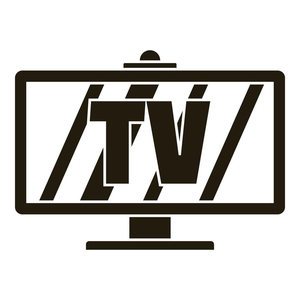 icono de tv moderno inteligente, estilo simple vector