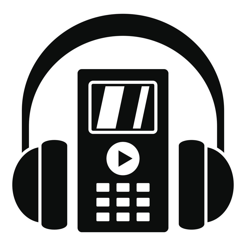 Translate museum device icon, simple style vector