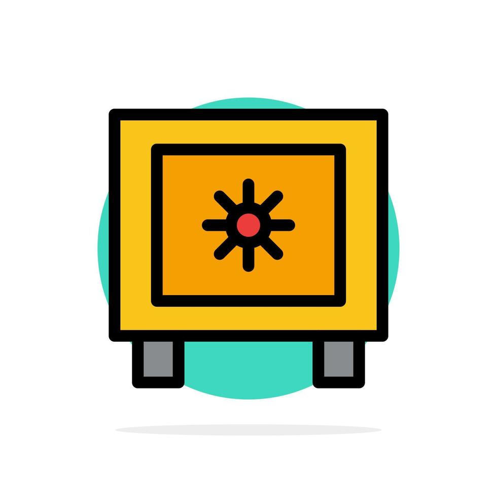 Locker Lock Global Logistic Abstract Circle Background Flat color Icon vector