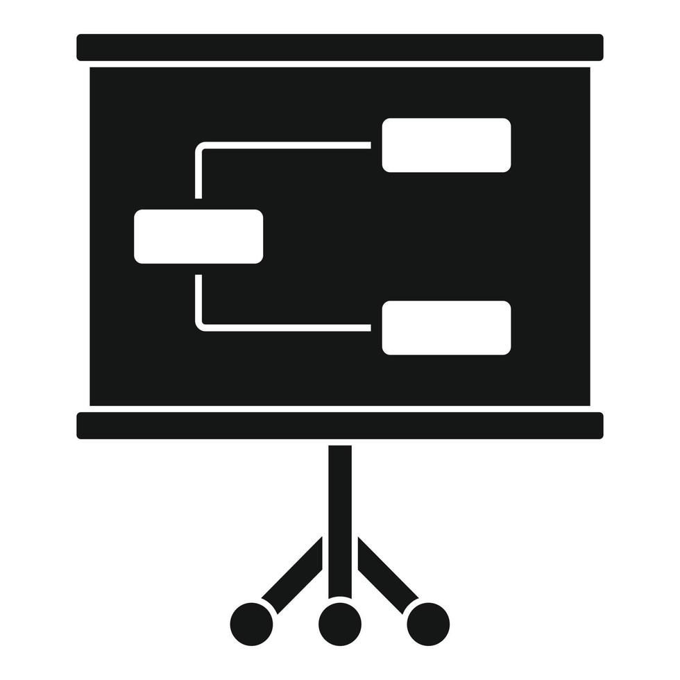Management banner icon, simple style vector