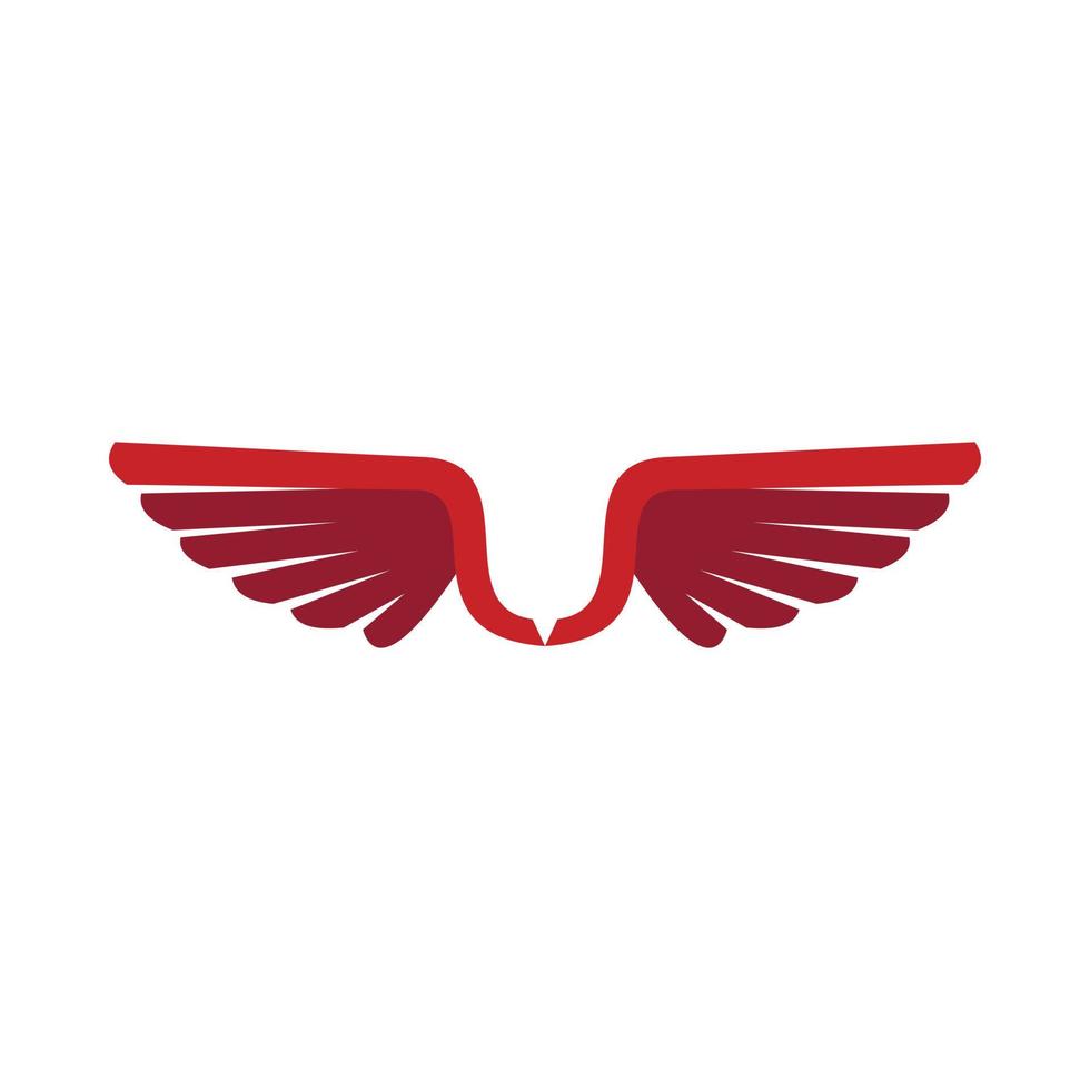 Two red wing birds icon, flat style vector