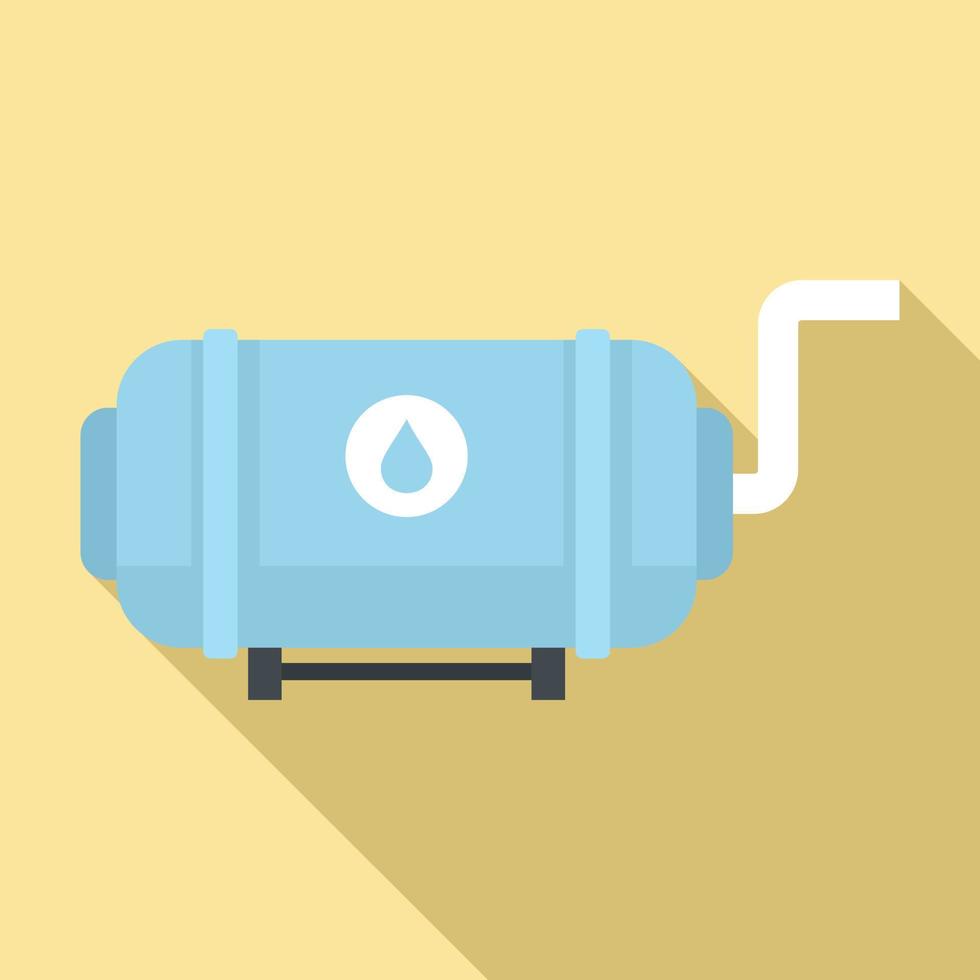 Full milk tank icon, flat style vector