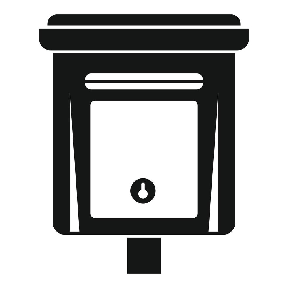 Message mailbox icon, simple style vector