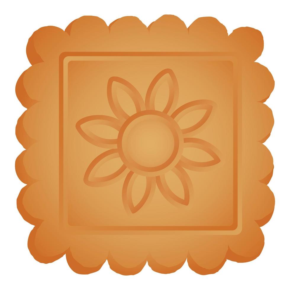 Biscuit icon, cartoon style vector