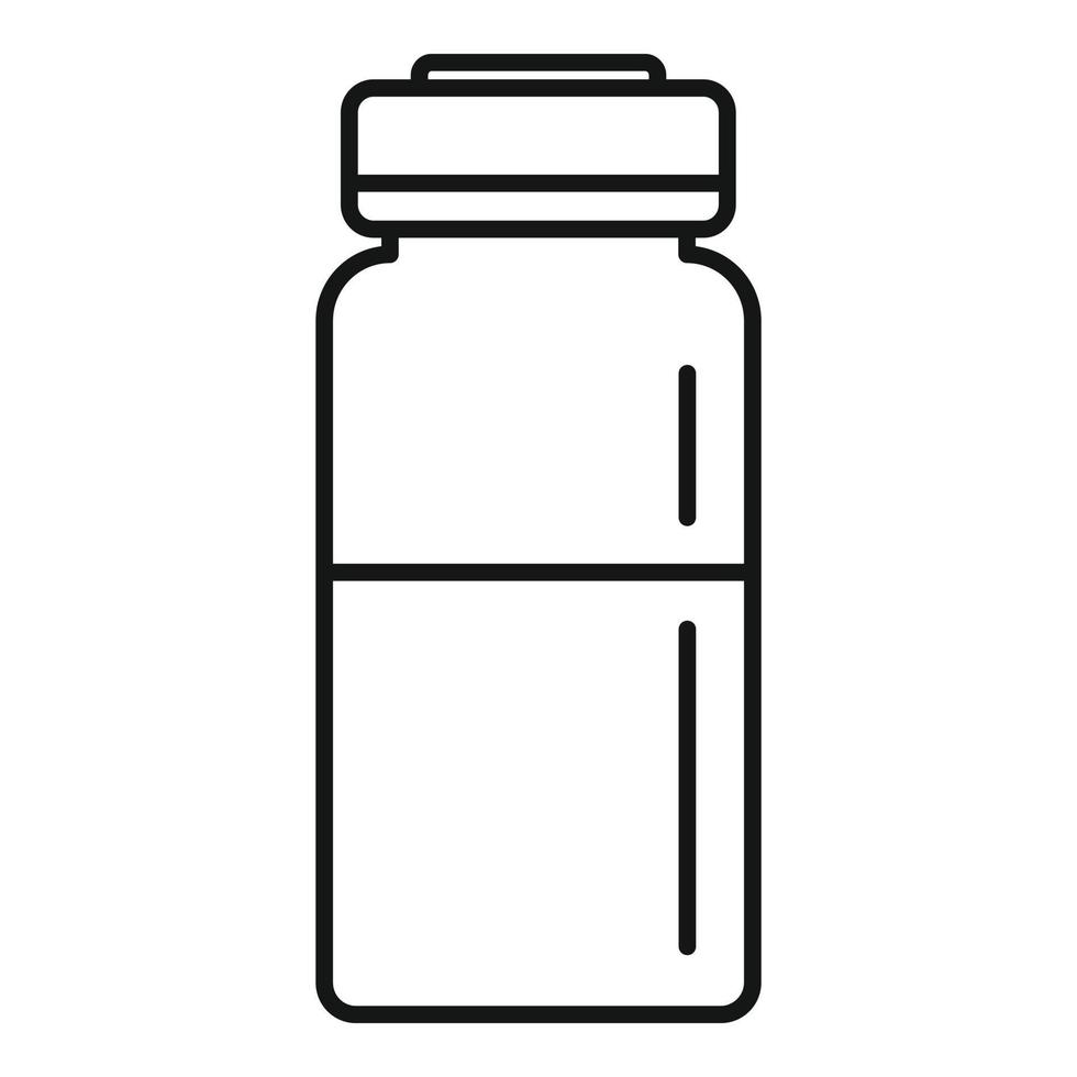 Syringe bottle icon, outline style vector