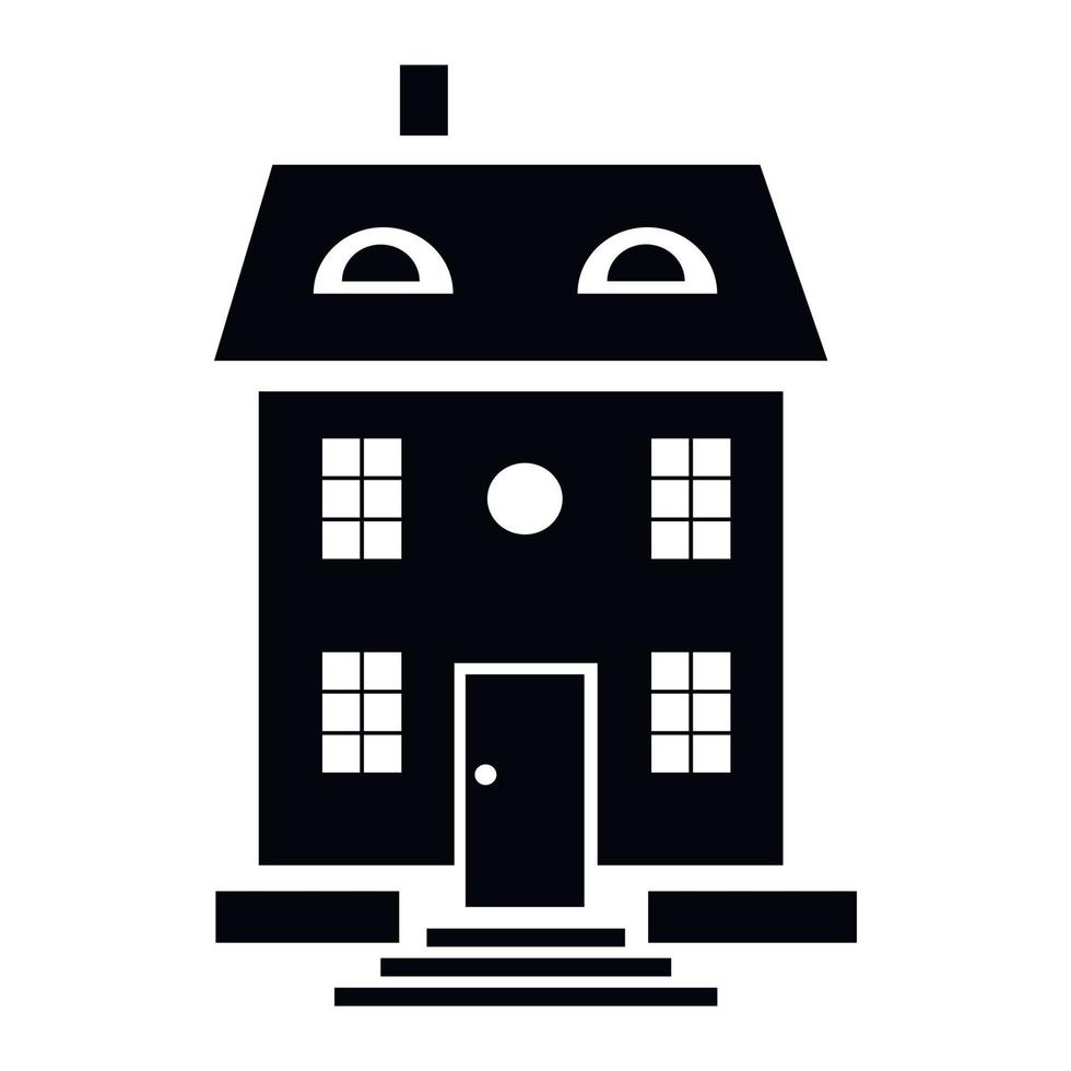 Family house icon, simple style vector