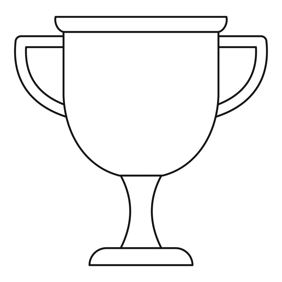 Cup award icon vector thin line