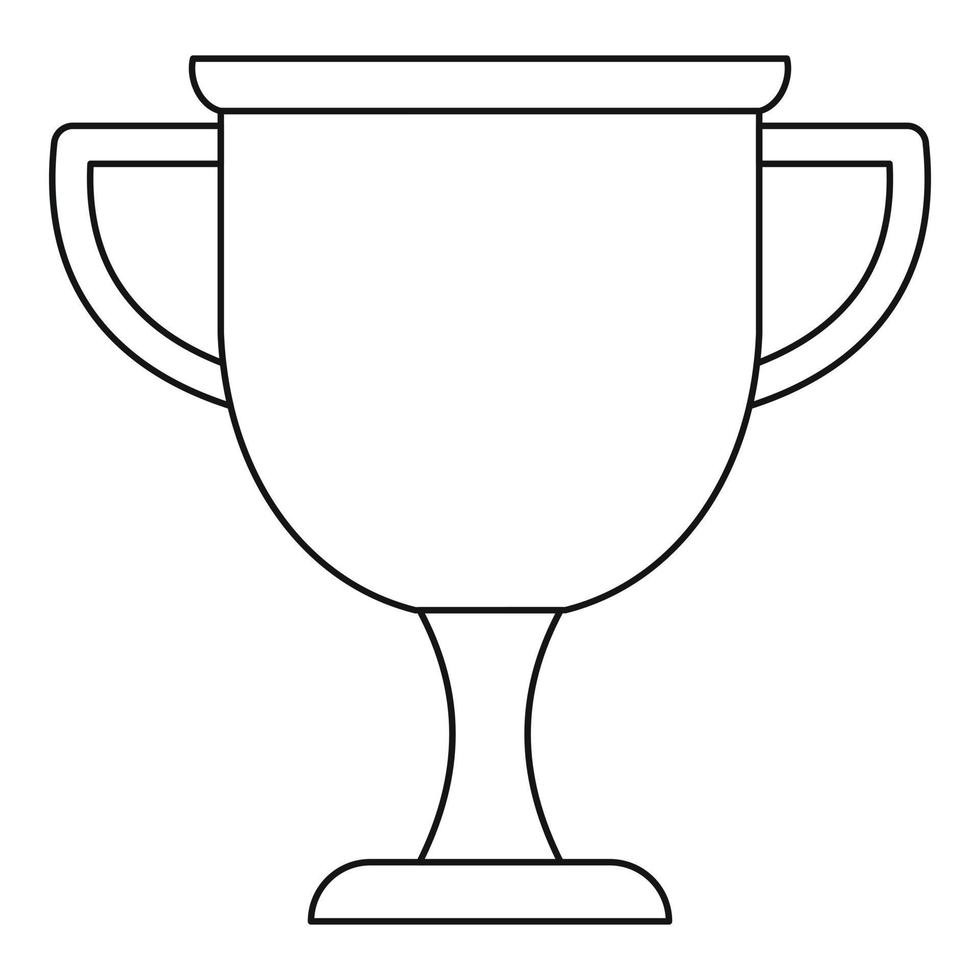 Cup award icon vector thin line