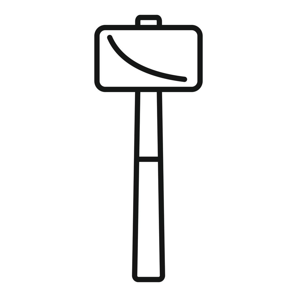 Sledge hammer icon, outline style vector