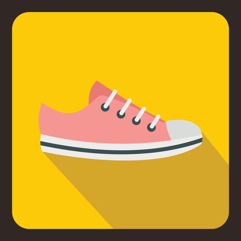 icono de zapatillas en estilo plano vector