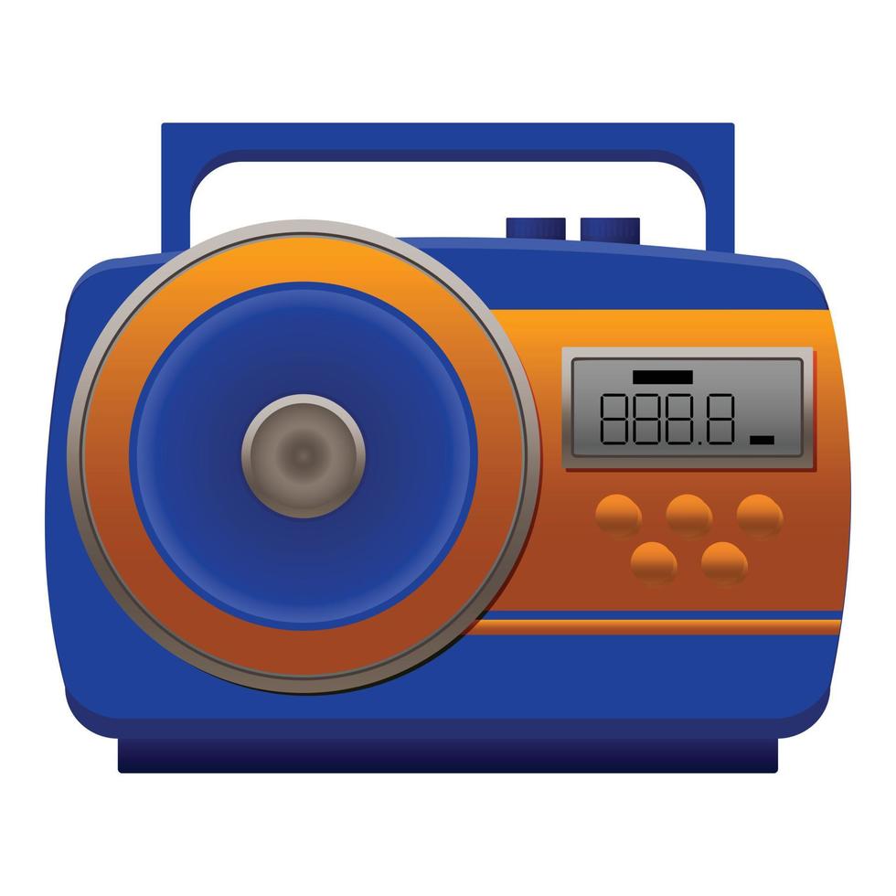 icono de radio digital fm, estilo de dibujos animados vector