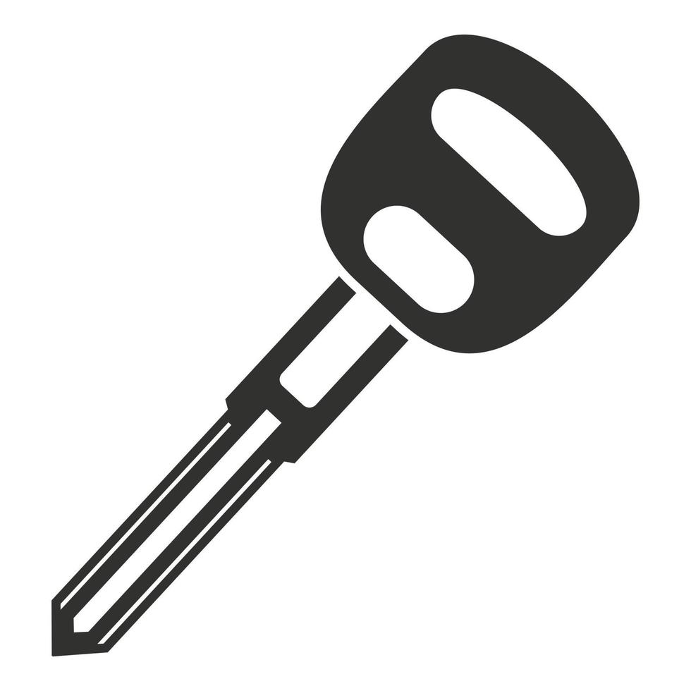 Car door key icon, simple style vector