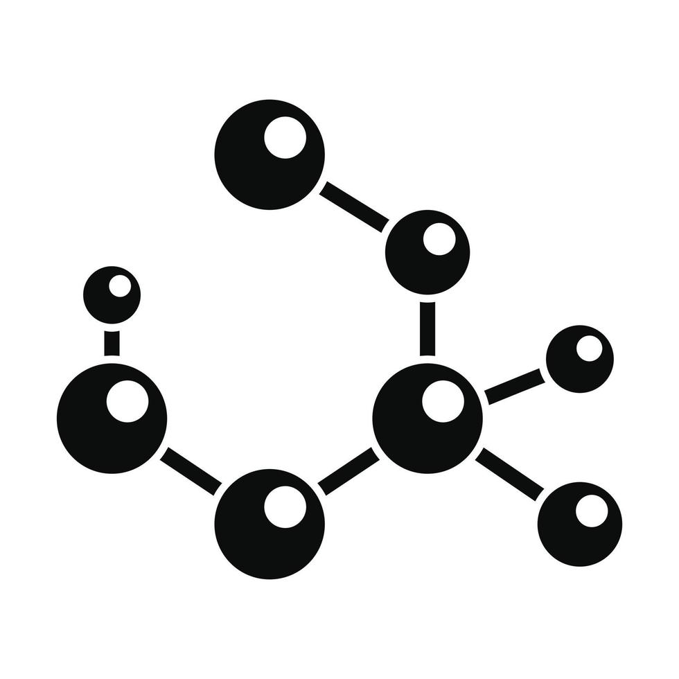 Molecule formula icon, simple style vector
