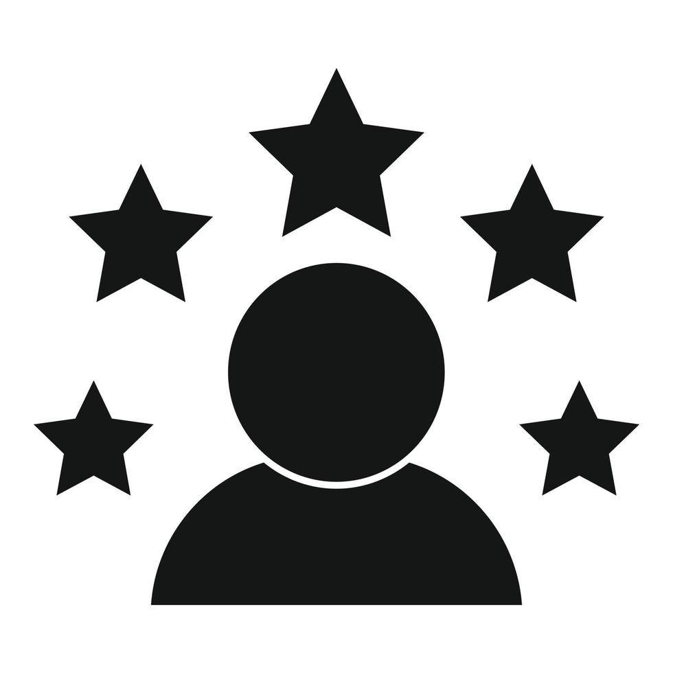 Celebrity person icon, simple style vector