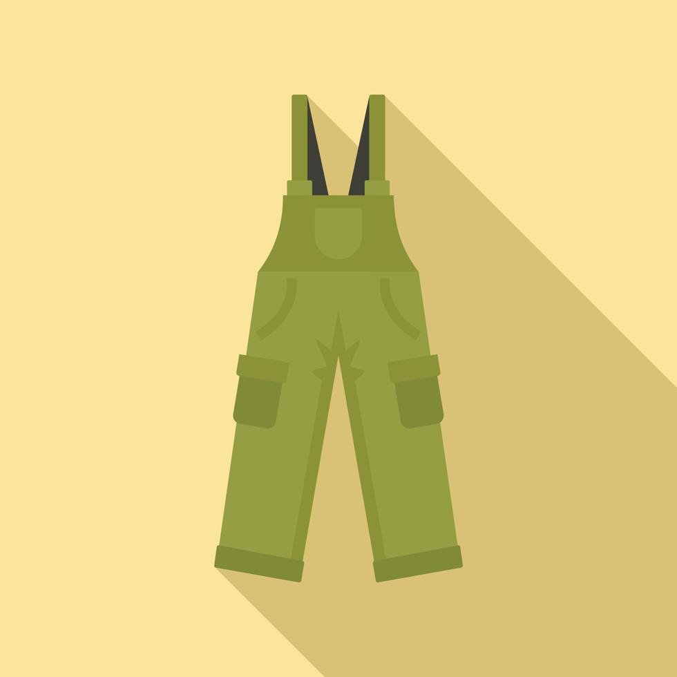 Hunter pants icon, flat style vector