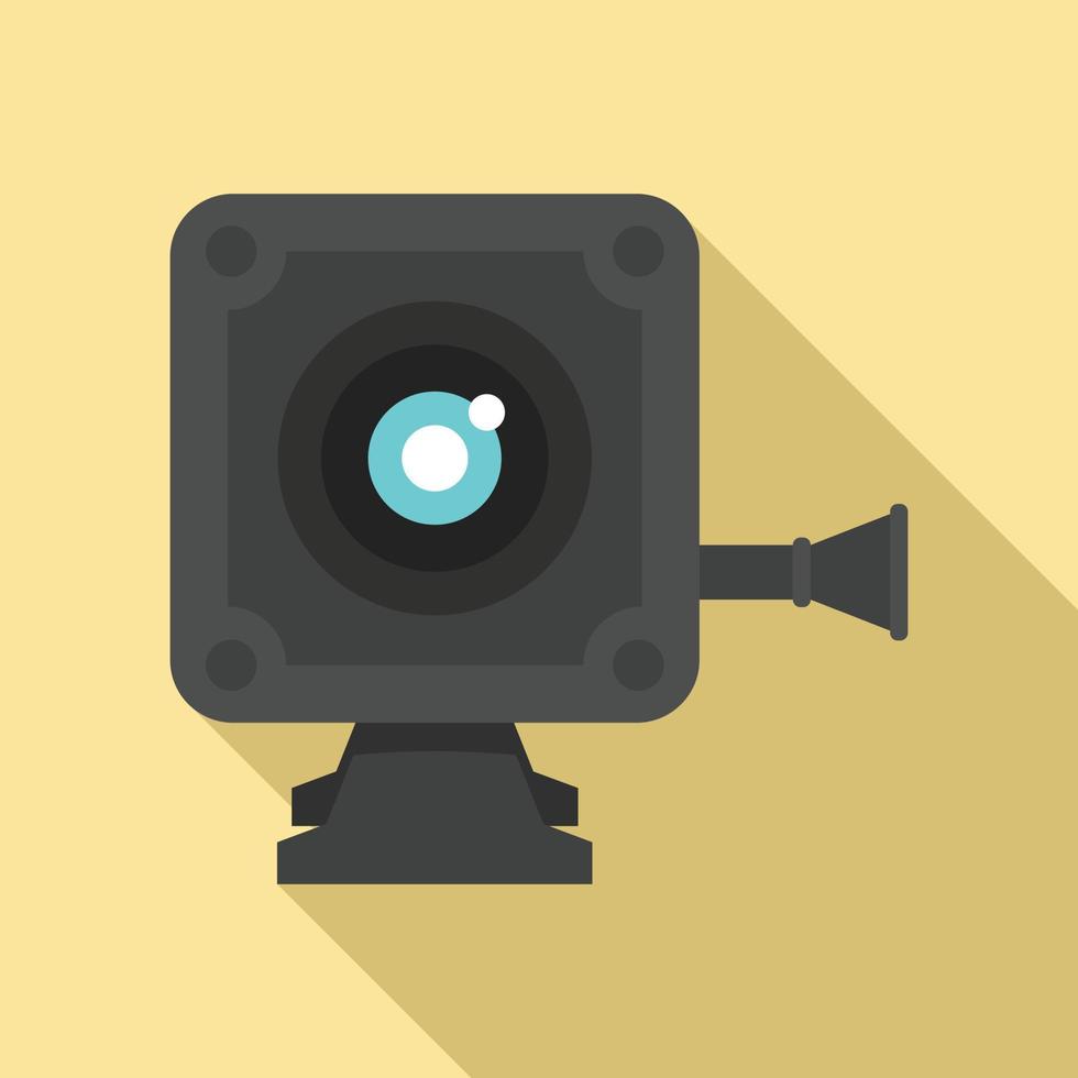 Small action camera icon, flat style vector