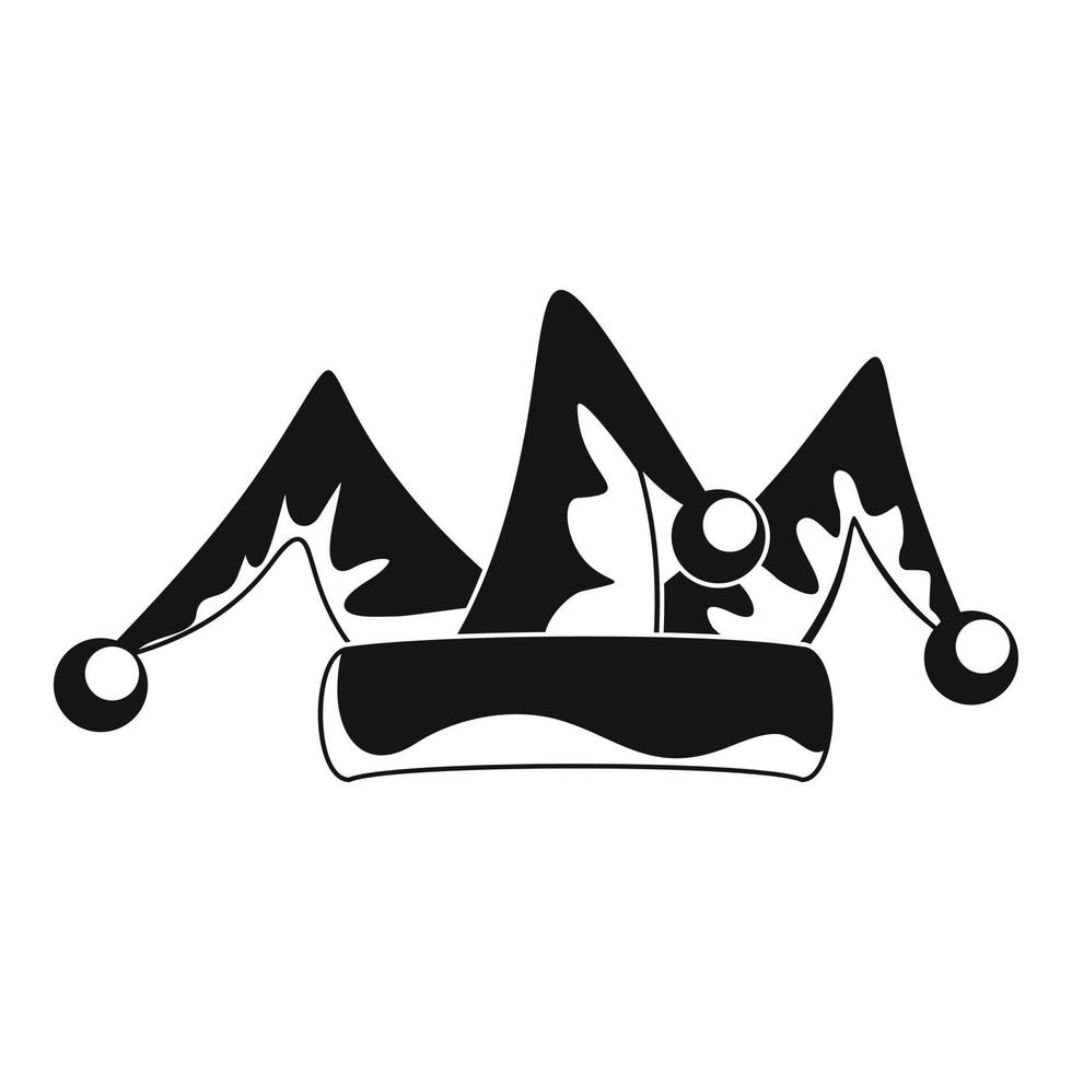 Clown hat bells icon, simple style vector