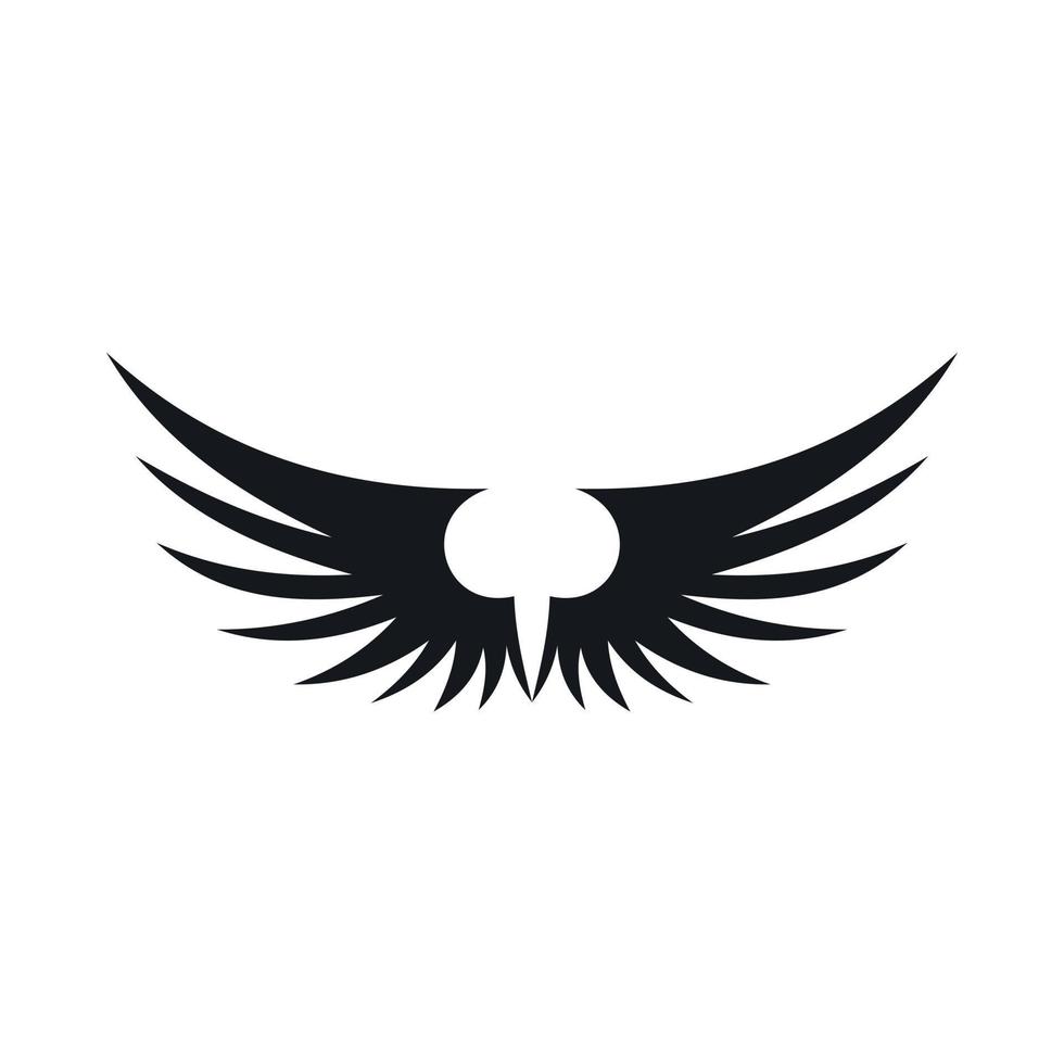 Wing icon, simple style vector