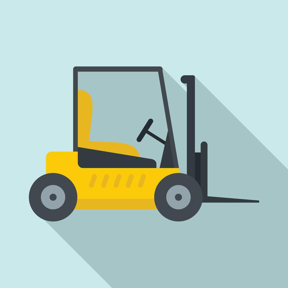 Forklift icon, flat style vector