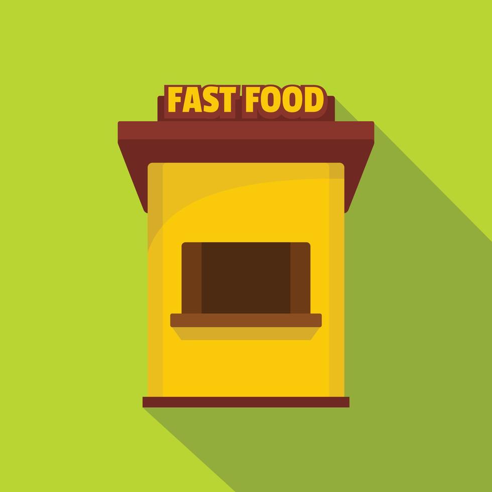 icono de comercio de comida rápida, estilo plano. vector