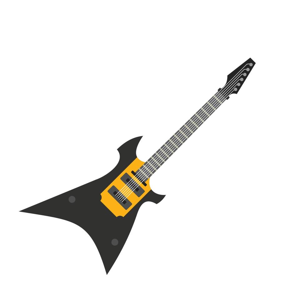 Electric guitar icon, flat style vector