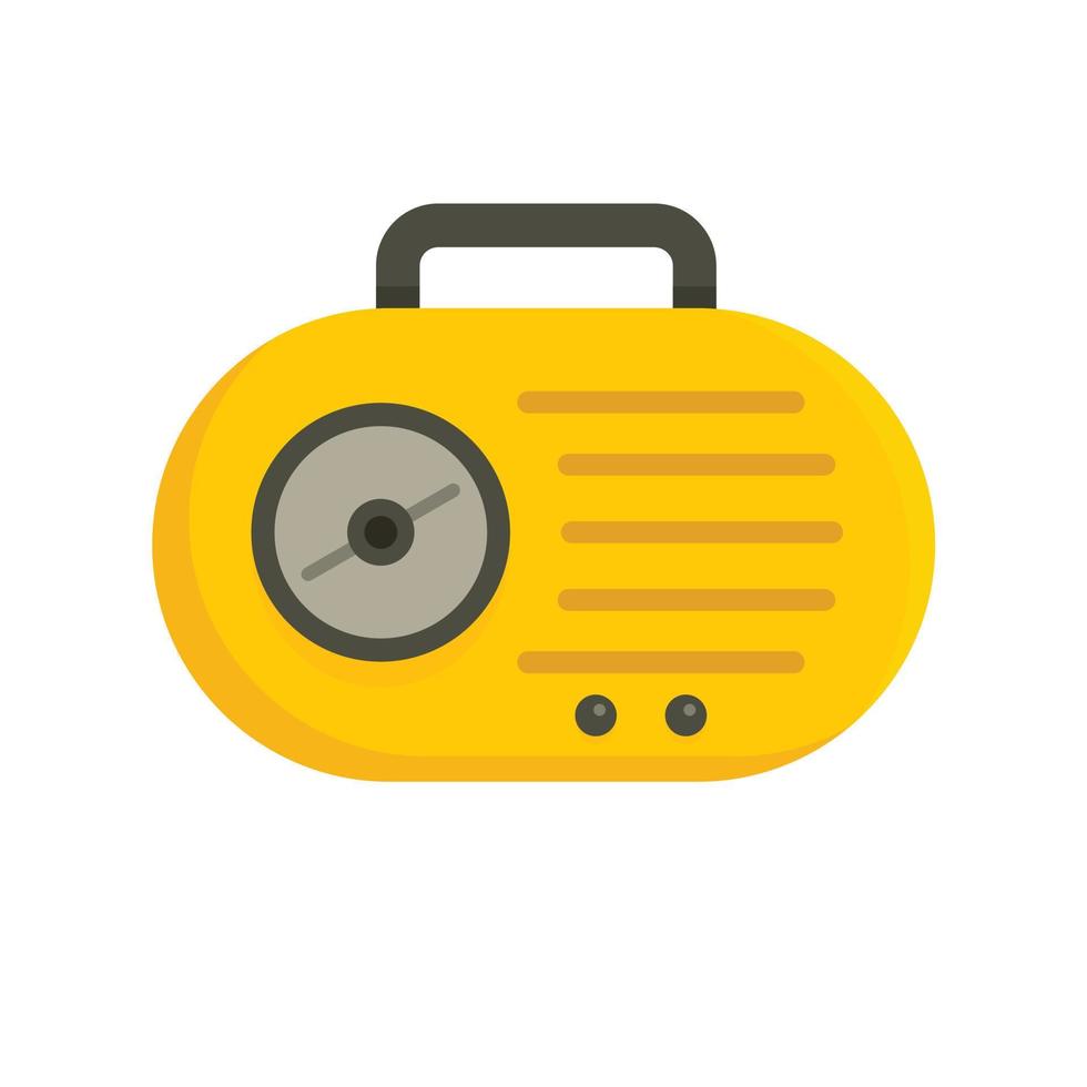 Mini radio icon, flat style vector