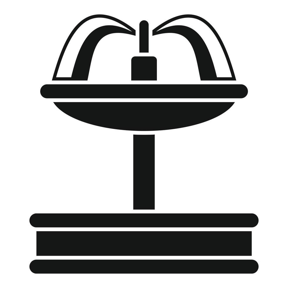 Bowl drinking fountain icon, simple style vector