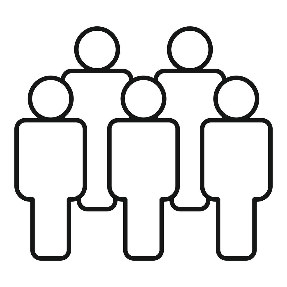 Student audience icon, outline style vector