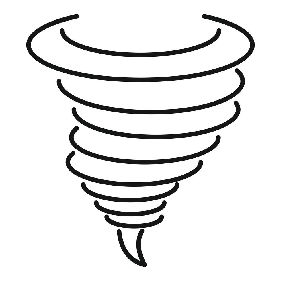 Wind tornado icon, outline style vector