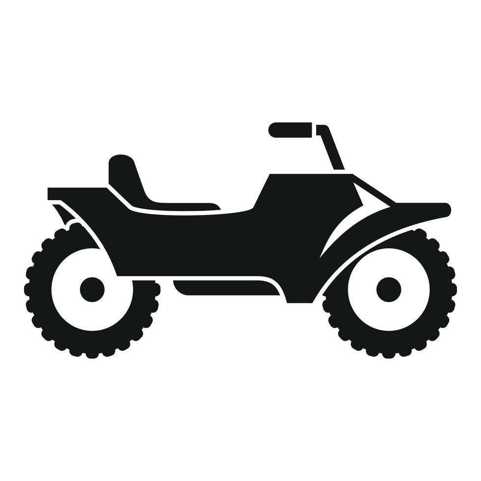 Desert quad bike icon, simple style vector