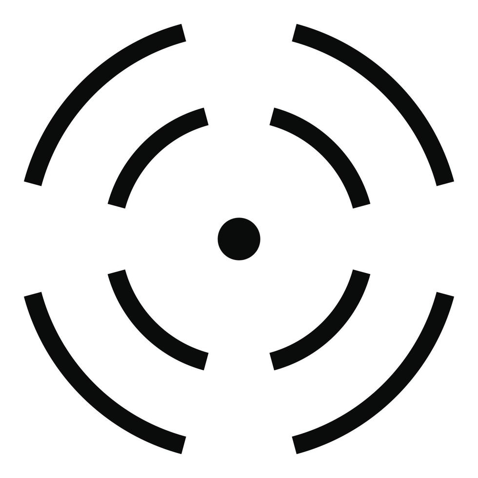 Point radar icon, simple style. vector