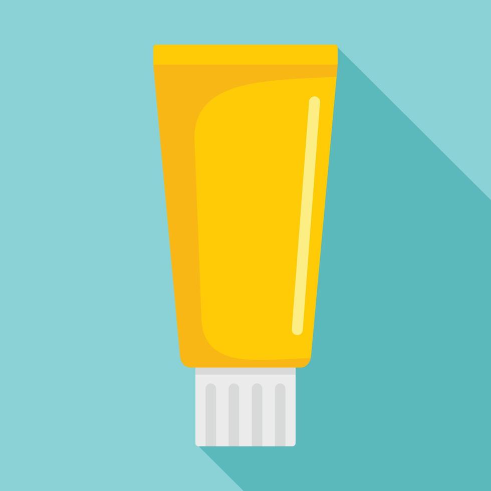 Honey toothpaste icon, flat style vector