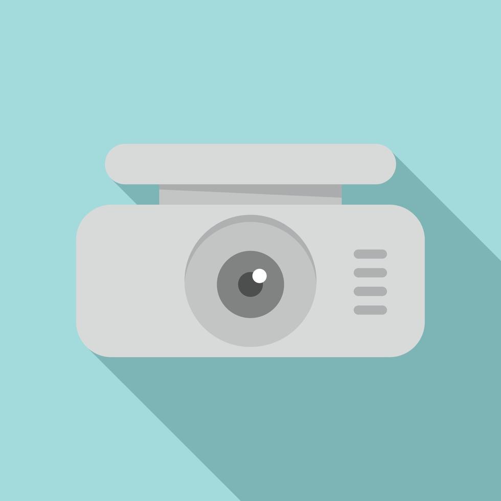 Spy dvr recorder icon, flat style vector