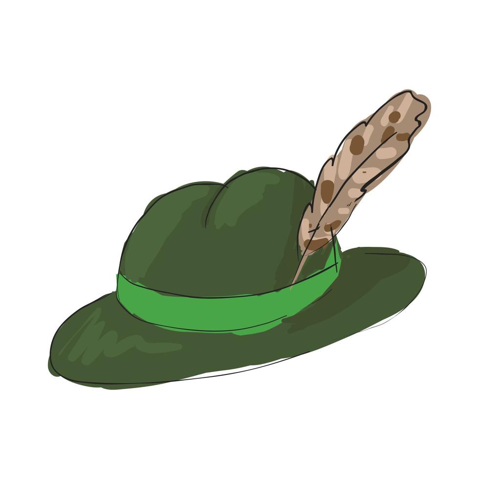 icono de sombrero irlandés, estilo de dibujos animados vector