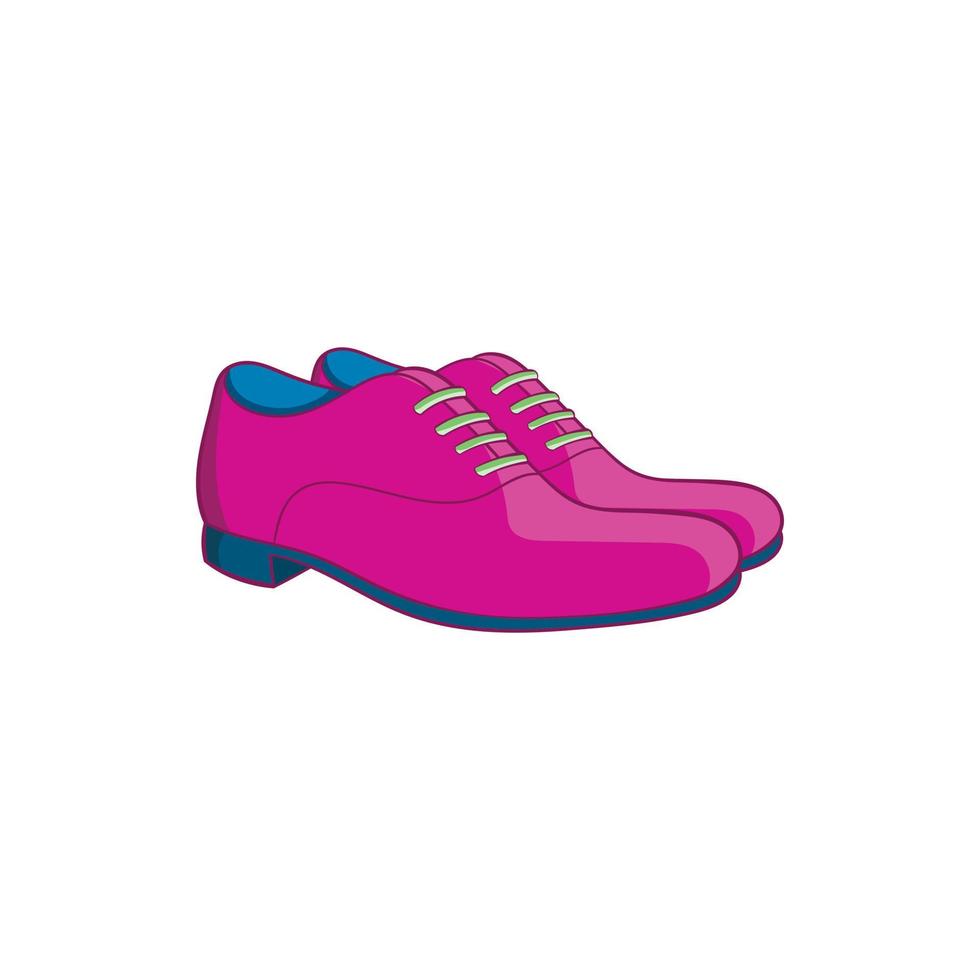 Mens classic shoes icon, cartoon style vector
