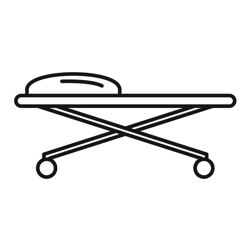 Forensic laboratory cart desk icon, outline style vector