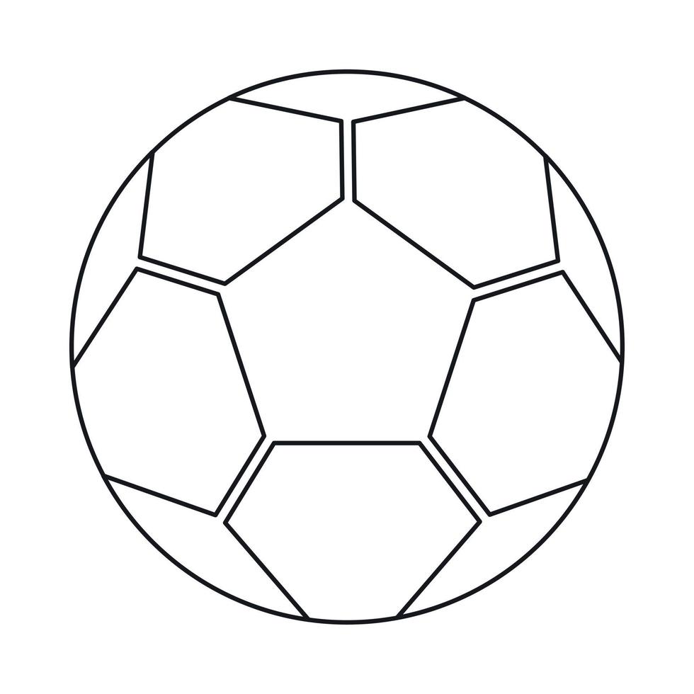 Soccer ball icon, outline style vector