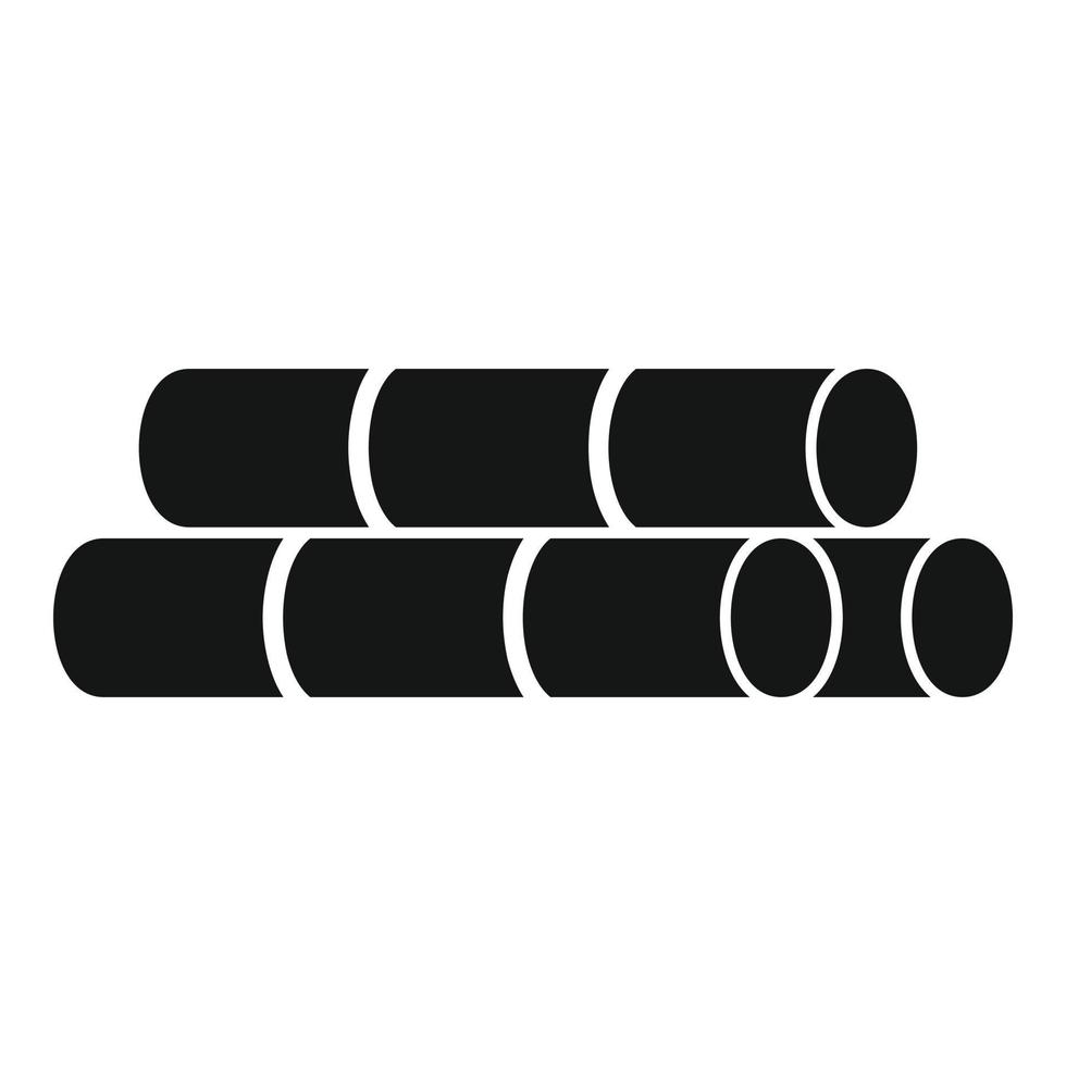 Sugar roll icon, simple style vector