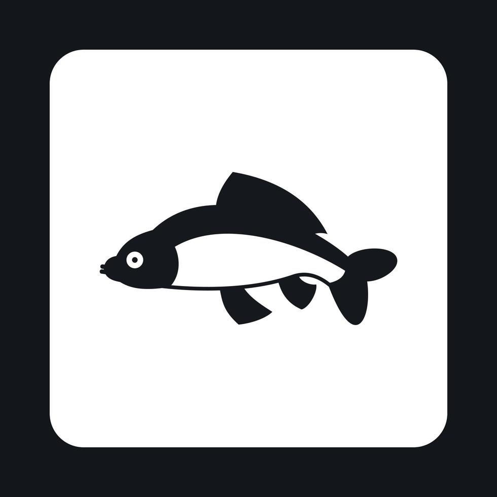 Carp icon, simple style vector