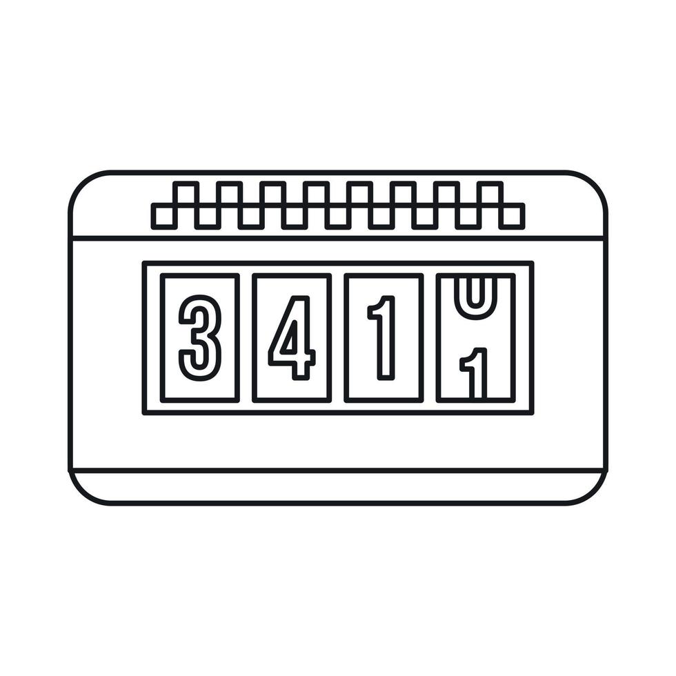 Taximeter icon, outline style vector