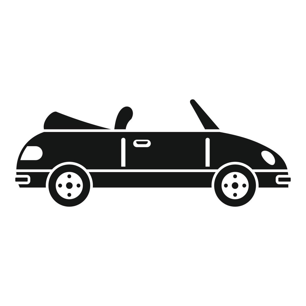 icono de cabriolet retro, estilo simple vector