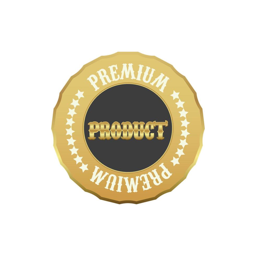 Premium product label, simple style vector