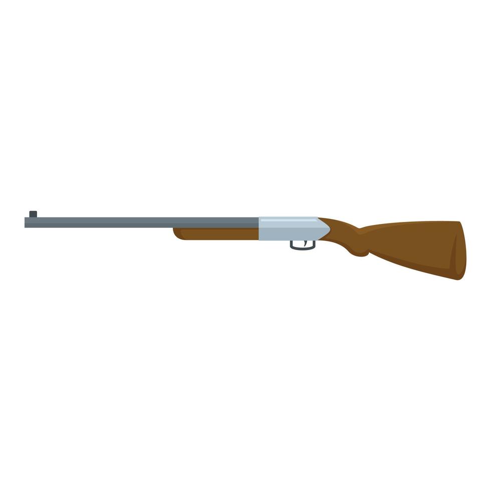 icono de rifle de caza moderno, estilo plano vector