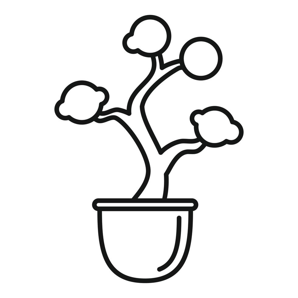 Amazon tree pot icon, outline style vector