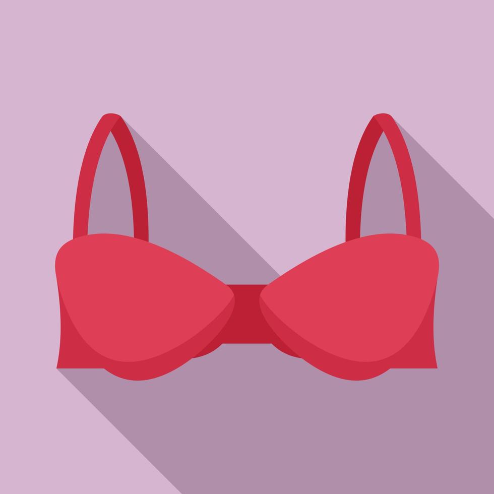 Strapless bra icon, flat style vector
