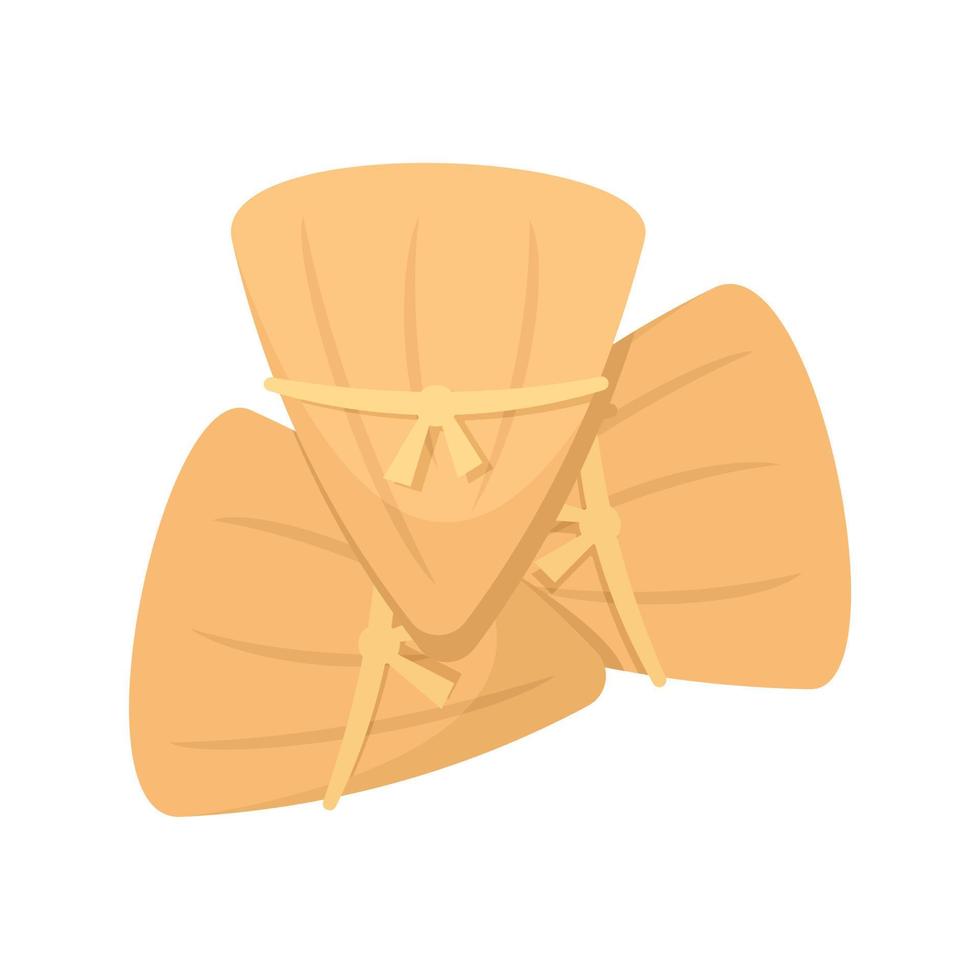 icono de quesadilla mexicana, estilo plano vector