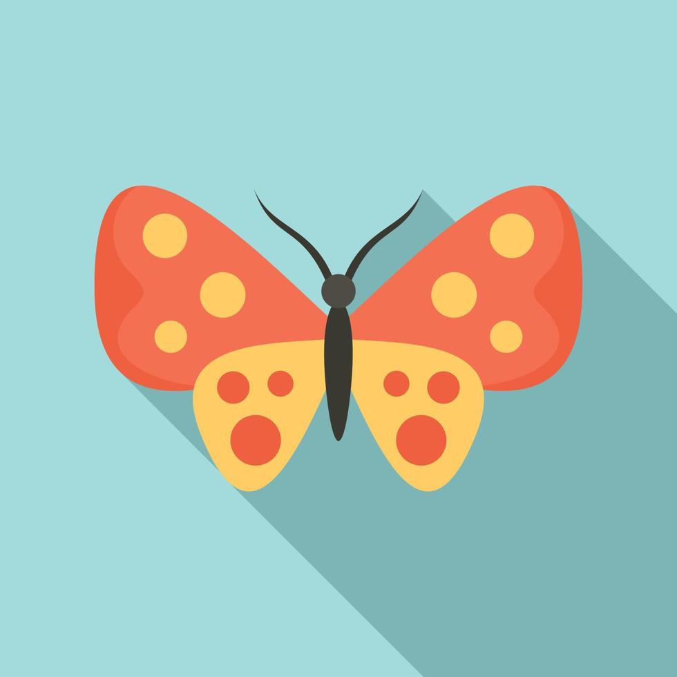 Wild butterfly icon, flat style vector