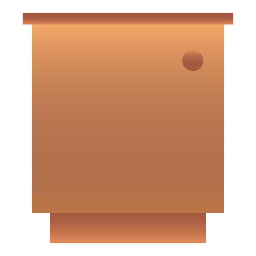 One door nightstand icon, cartoon style vector