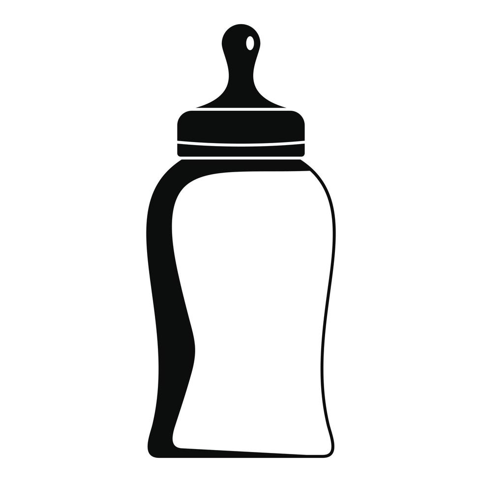 Bottle nipple icon, simple style vector