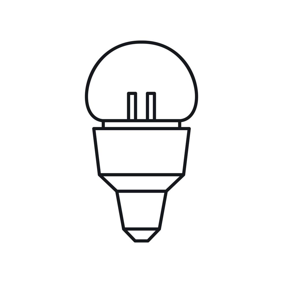 Reflector bulb icon, outline style vector